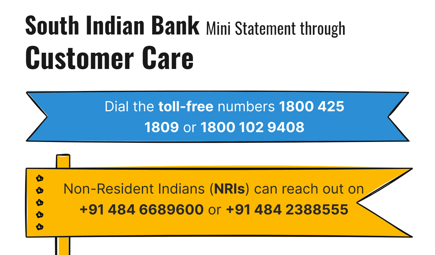 South Indian Bank Mini Statement Through Customer Care